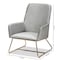 Baxton Studio Sennet Grey Velvet Upholstered Gold Finished Armchair 160-9909 - alternate 7